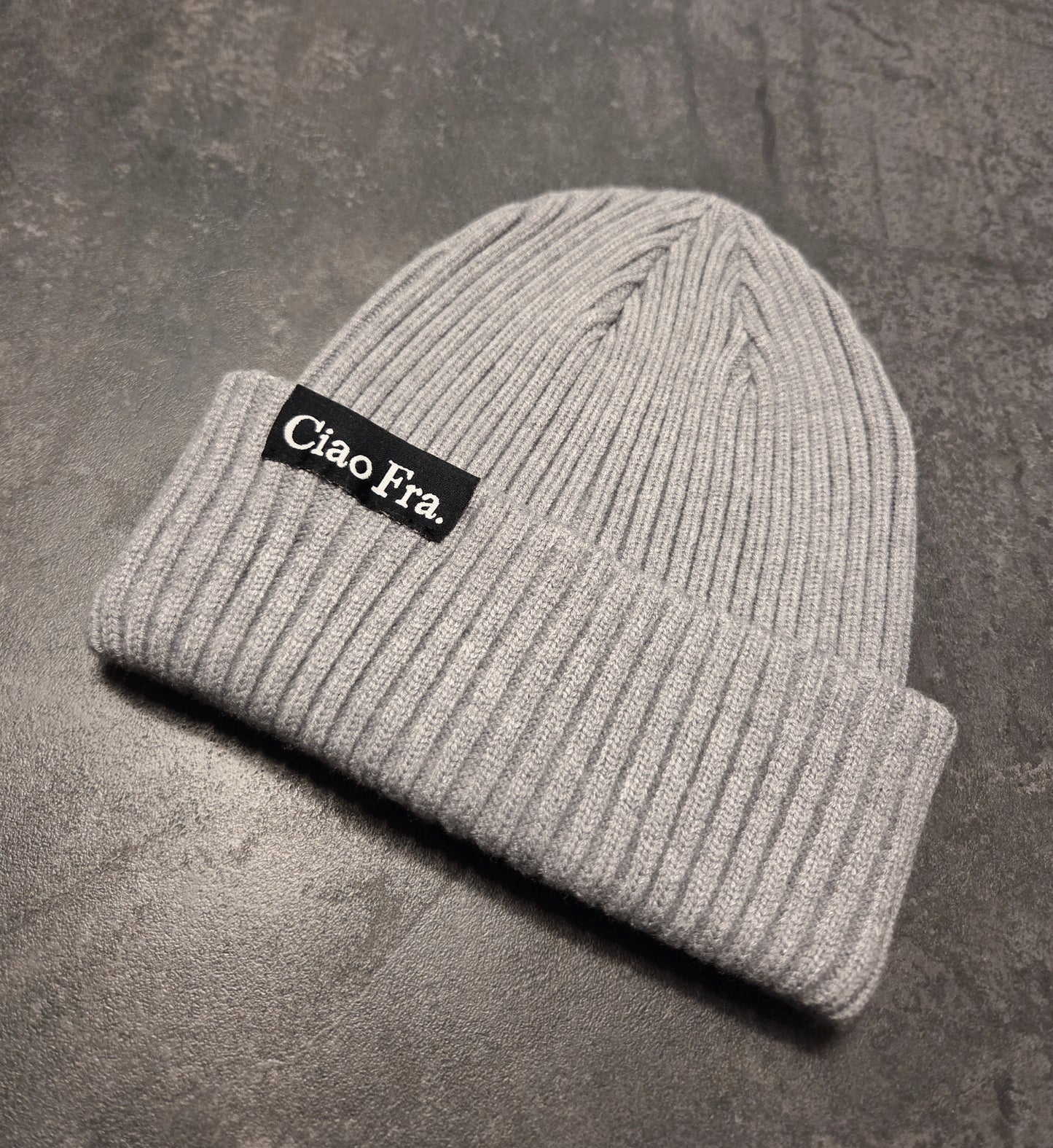 Winter Beanie "Ciao Fra." - WOVEN LABEL